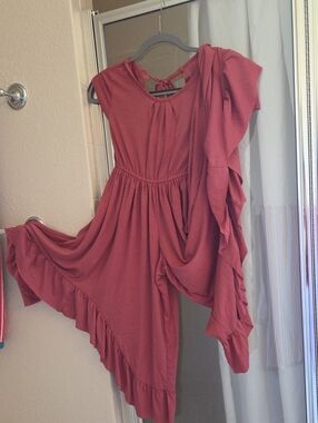 Joyfolie Rose-Pink Ruffled Maxi Kids Dress-Pens